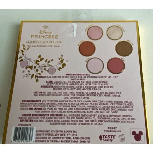 Disney SNOW WHITE 6 Shade Complexion Palette Blush Highlighter Bronzer Mirror - Picture 9 of 11